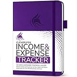 Clever Fox Income & Expense Tracker – Accounting & Bookkeeping Ledger Book for Small Business – Income & Expense Record Notebook with Receipt Pocket – Undated, A5, 5.8″ x 8.3″, Hardcover (Purple)
