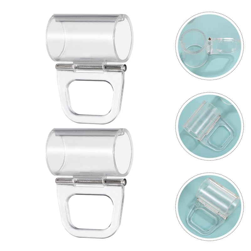 PRETYZOOM Transparent Hook Handle Grips for Cordless Roller Shades Window Blinds Pull Clips Easy Installation Curtain Accessories for Home and Office - Image 4
