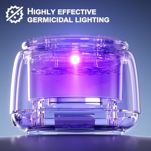 Image of Ultrasonic Retainer Cleaner Machine 48kHz Denture Cleaning Pod, 280ML Dental Deep Cleaning Pod for Dentures, Aligners, Invisalign, Mouth Guards, Night Guards, Jewelry, Toothbrush (blue)