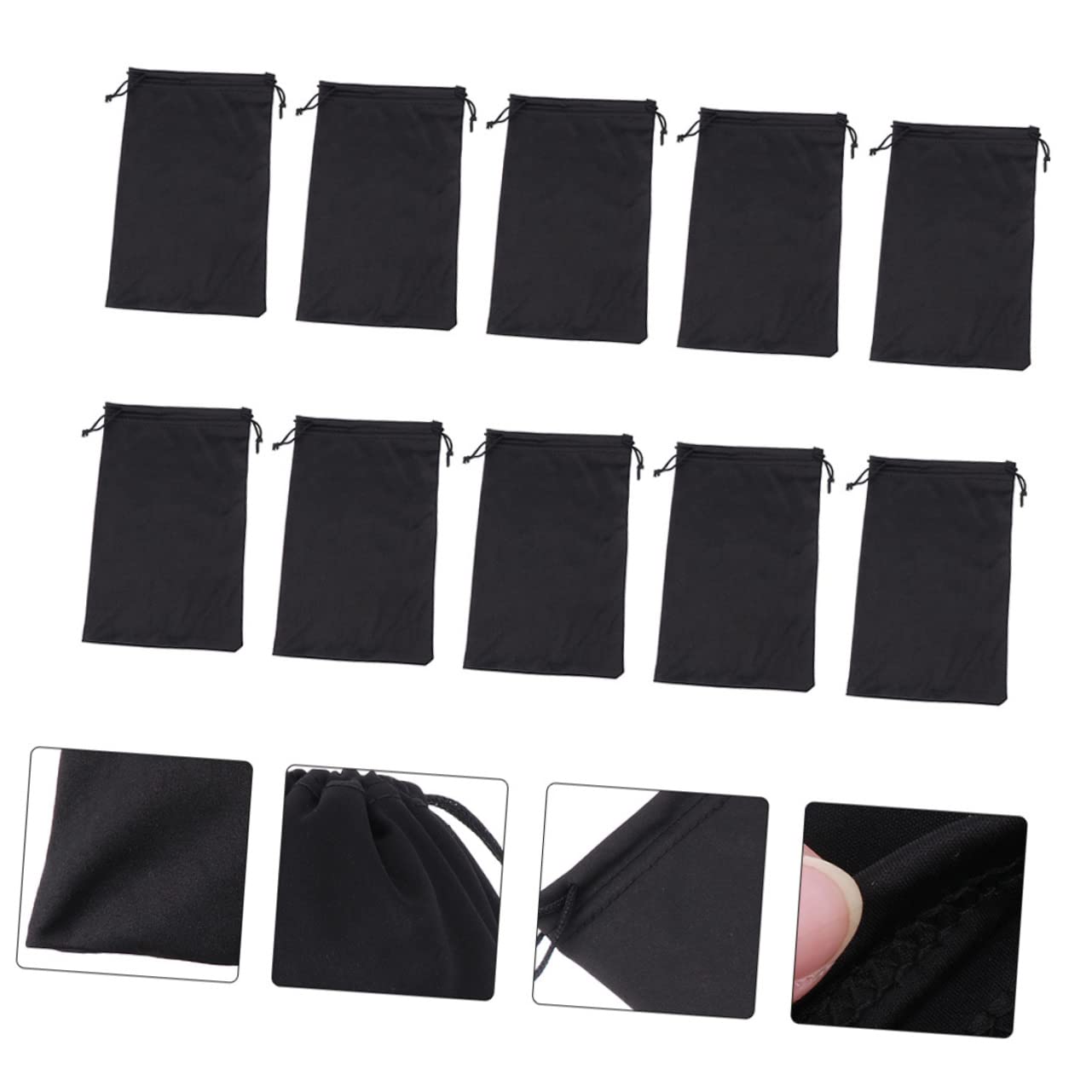 3 Sätze Aufbewahrungstasche Für Brillen Brillenbeutel Gläser Skibrille Taschen Anti -nebel Aufbewahrungsbeutel Für Brillen Brillenhalter Brillenetui Flanell Schwarz 25 Stück * 3
