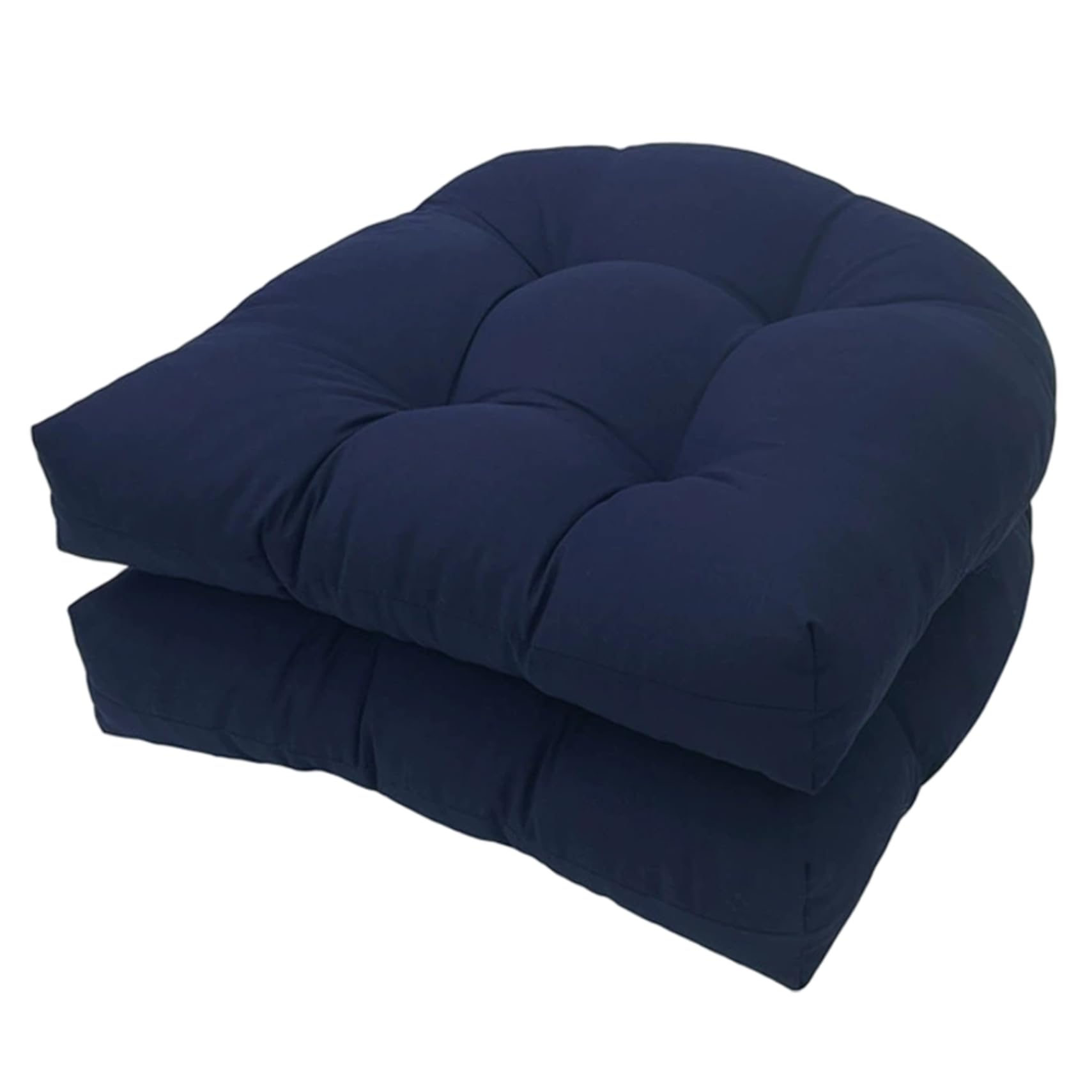 Coussin de chaise osier bleu marine outdoor pour vos déjeuners de jardin et terrasse