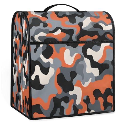 Coffee Maker Cover Abstract Camouflage Pattern Kitchen Appliance Covers Small Appliance Covers Blender Cover Juicer Cover Dust Covers for Kitchen Appliances with Top Handle and Pockets,Washable,C54