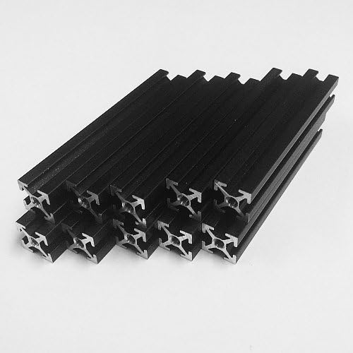 Anodised Aluminium Rail Profile MakerBeam 10 x 10 mm, Length 60 mm, black Pack of 10.