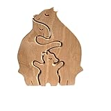 ND Holz Geschnitzte Kuscheltiere Figuren Holzschnitzerei Tier Ornamente...