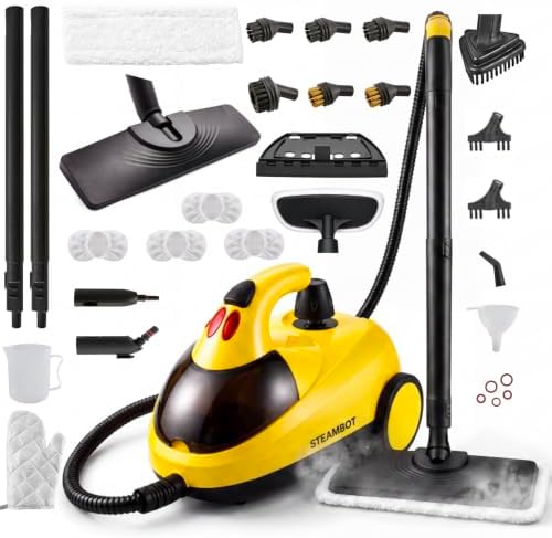 STEAMBOT® Heavy Duty Steam Cleaner for Home, 2L Tank Extended 20....