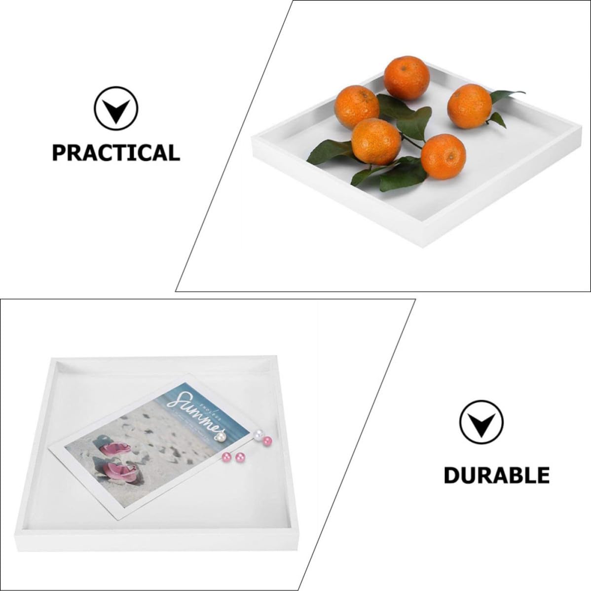 Operitacx Bandeja de Laboratorio Organizador Práctico y Pequeños Consumibles de Polipropileno Blanco Resistente a Químicos Adecuado para Uso en Laboratorio
