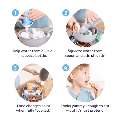 Melissa & Doug Simmer & Stir Stove Top, Color-Changing Pretend Play Food - image 6