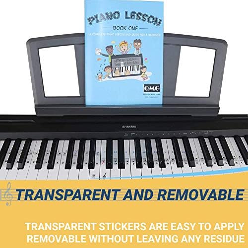Piano and Keyboard Stickers and Complete Piano Music Lesson and Guide Book for Kids and Beginners; Designed and Printed in USA 2 51imsgUKHGL. AC