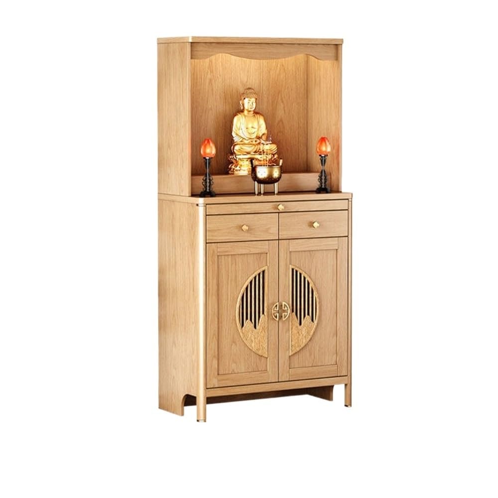 ZENY896V Mandir Wood Oriental Display Cabinet shrine altar