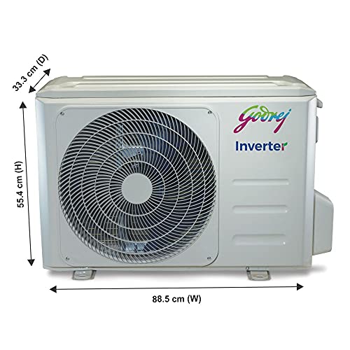 Image of Godrej 1.5 Ton 3 Star Inverter Split AC (Copper, Anti Bacterial Filter, 2021 Model, GIC 18JTC3-WTA, White)