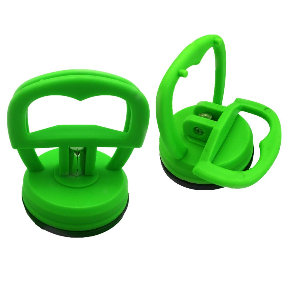 2 Pcs Heavy Duty Suction Cups Ruler Handle(Strong Adsorption) for Quilting Patchwork Ruler DIY Screen Repair Tools (Green)