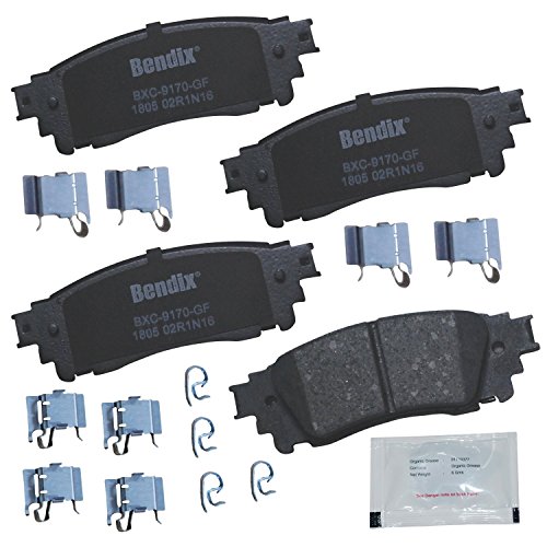 Image of Bendix Priority1 CFC1805 Rear Brake Pads for Lexus ES250,ES300h,ES350,NX200t,NX300,NX300h,NX350,NX350h,NX450h+,RX350,RX350L,RX450h,RX450hL,UX200,UX250h,Avalon,Camry,C-HR,Corolla Cross,Prius,AWD-e