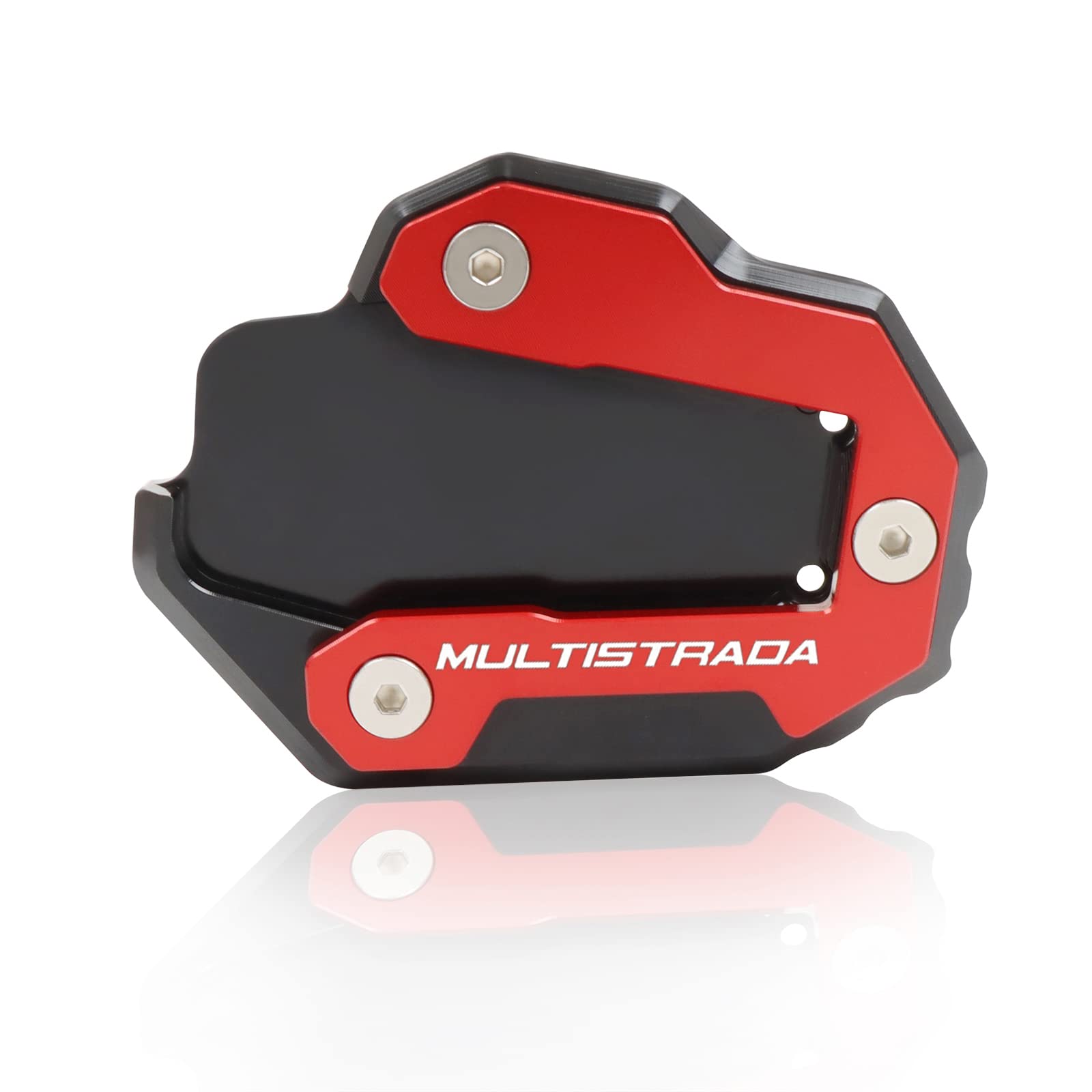 Extension côté stand pour Ducati Multistrada 1200S 1260 plaque aluminium CNC anodisé rouge
