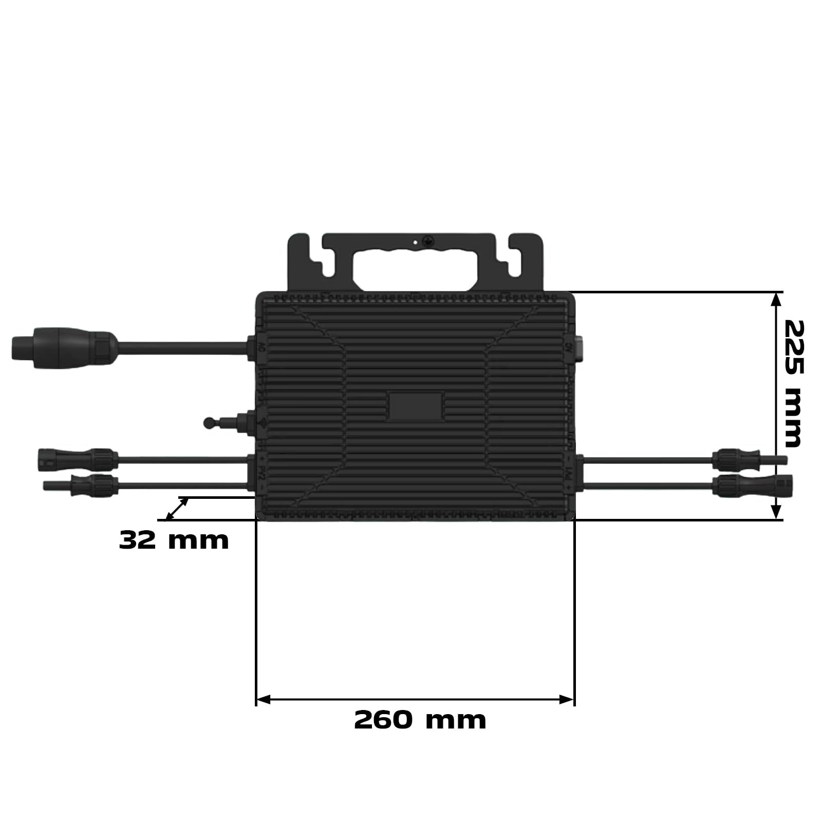 SUNNIVA 920W Balkonkraftwerk BIFAZIAL FULLBLACK komplett Steckdose ASTRO-E 800W Wechselrichter, PV Solaranlage, 2x 460W Glas-Glas Solarmodule, inkl. 5m Kabel, Bluetooth WIFI, Komplettset