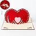 Produktbild JinSu 3D Pop up Hochzeitstagskarte, Grußkarte Liebe, Geschenkkarten für Hochzeitsfeier-Einladung, Hochzeitswünsche, Jubiläumsgrüße, Valentinstag Geschenkkarte, Liebe Dich Karte (Liebes-Herz)