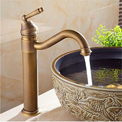 Robinet de lavabo surélevé anti-éclaboussures avec écoulement cascade