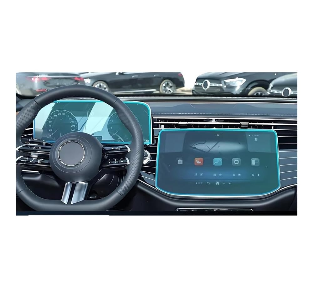 Protectores Pantalla Navegación Protector De Pantalla Cristal Templado Para La Consola Central Del Navegador GPS Para Clase E W214 2024 2025(Set)
