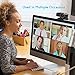 immagine 7Webcam 1080P FHD con NOVATEK Chip Noise-Reducing Microfono, PC Portatile Laptop Desktop USB Videocamera, Streaming Camera per Videochiamate Conferenza
