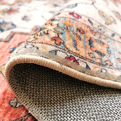 Aopota Runner Rug For Bedroom 2X6Ft Non Slip Distressed Faux Wool Area Rug Runner For Hallway Washable Carpet Floor Mat For Living Room Bedroom Kitchen Laundry Room #TOP6