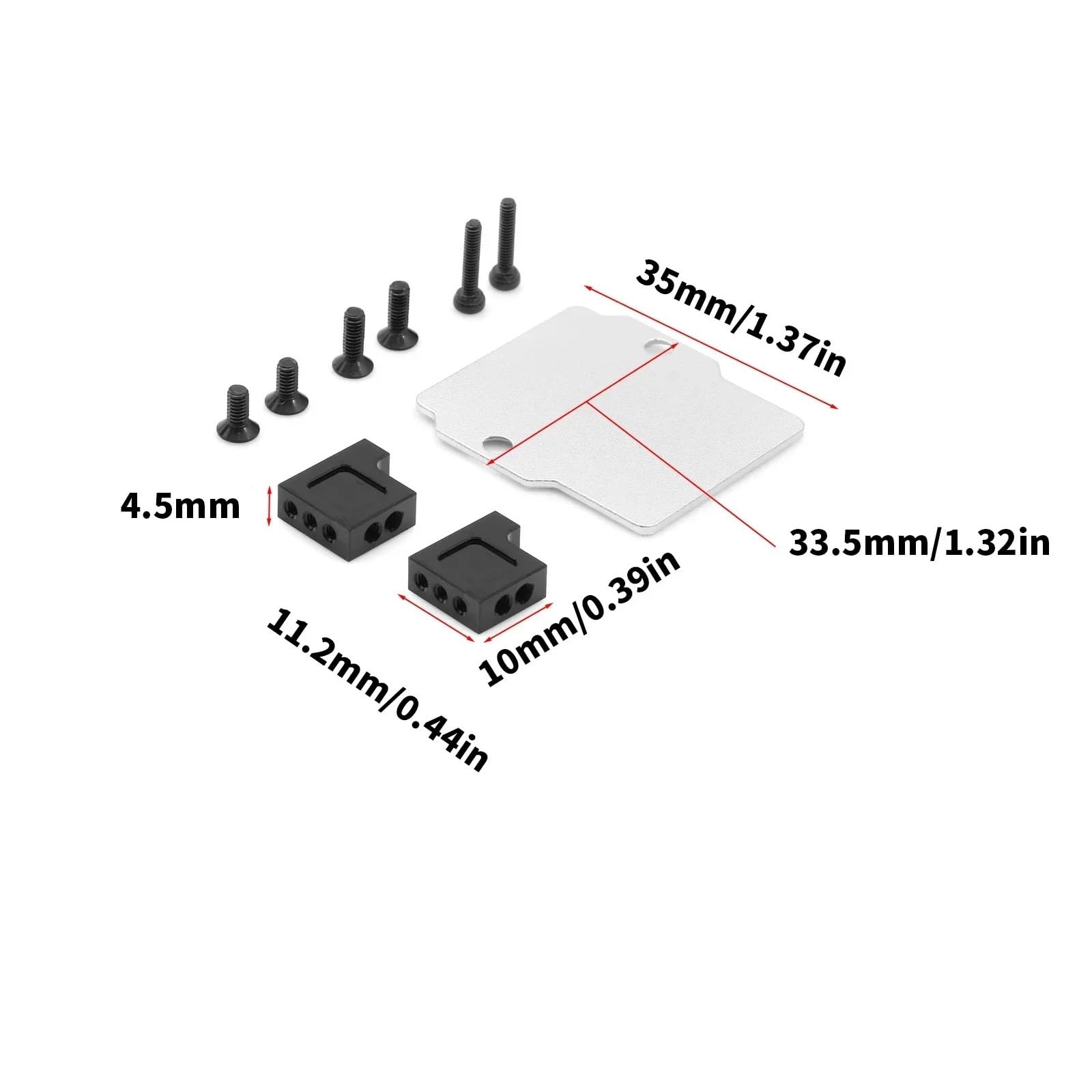 Pour Granite Pour Grom Pour Typhon Pour Grom 1/18 Support Servo Direction Métal Support Récepteur Pièces Accessoires D'amélioration Pour Voitures RC Jouets Crawlers Rc