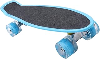 KOMBIUDA Iniciante 1 Peça Skate Fosco Pequeno Peixe Placa Flash Skate Iluminado Roda Piscante Skate Longboard Iluminado Mini Skates Para Crianças Guia Roda Flash Roda Criança
