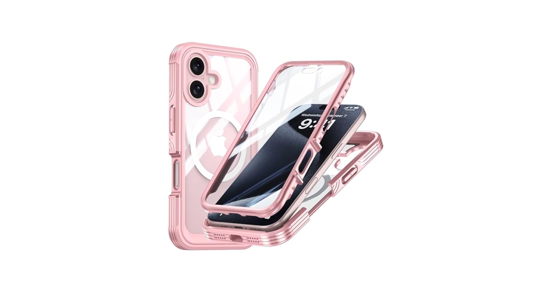iPhone16ケース ピンク クリア 透明 カバー 保護 磁気 楽天市場】iPhone 16 ケース クリア 耐衝撃 iPhone16 アイフォン