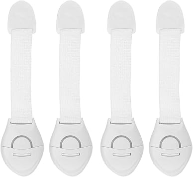 Microcase Plastik Kendinden Yap kanl  Bebek E ya Pencere Dolap Kap   ekmece Kilidi -AL4542 4 Adet Beyaz