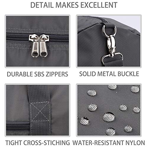 Vorspack Small Duffel Bag 20 Inches Foldable Gym Bag for Men Women Duffle Bag Lightweight with Inner Pocket for Travel Sports - Grey