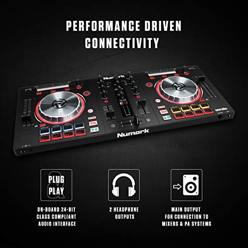 Numark Mixtrack Pro 3 | All In One 2 Deck Dj Controller For Serato Dj Including An On Board Audio Interface, 5 Inch High Resolution Jog Wheels And Serato Dj Intro & Prime Loops Remix Tool Kit #TOP2