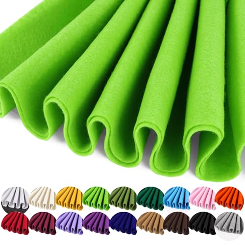 Image of IONTACH 36 inch X 36 inch Soft Felt Fabric 1.6mm Thick (Apple Green) | Felt Sheets for Crafts, Embroidery, Patchwork, Liner, School Projects, Home Decoration
