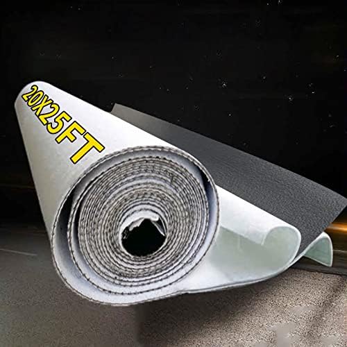 20X25FT thermalized HDPE pond liner with two sides woven fabric, Pond liners for outdoor ponds, 15Mil thickness HDPE with 120g woven fabric both sides liner for KOI/Fish, Duck and Waterscape ponds.