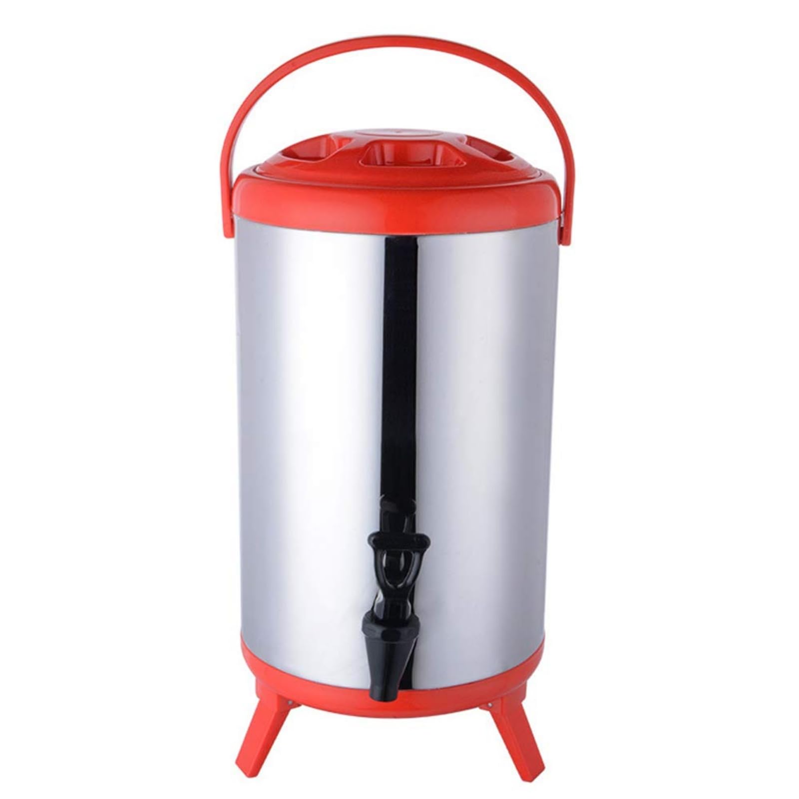 dispensador de Agua, Dispensador de Bebidas con Aislamiento Acero Inoxidable, dispensadores Calientes for té y Espresso, Cubos Leche aislados o refrigerados grifos(D,8L)
