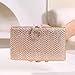 Dreubea Women's Fashion Rhinestone Evening Handbag Shiny Clutch Bag Champagne