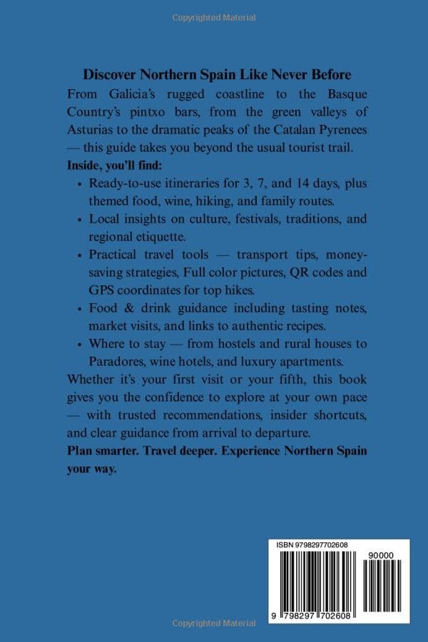 NORTHERN SPAIN TRAVEL GUIDE 2025: Europe Budget travel, tour Bilbao, Basque, San Sebastián, Camino, Asturias, Galicia, Gijón with coastlines hiking routes, map, locals tips, itinerary, & day trips - Image 2