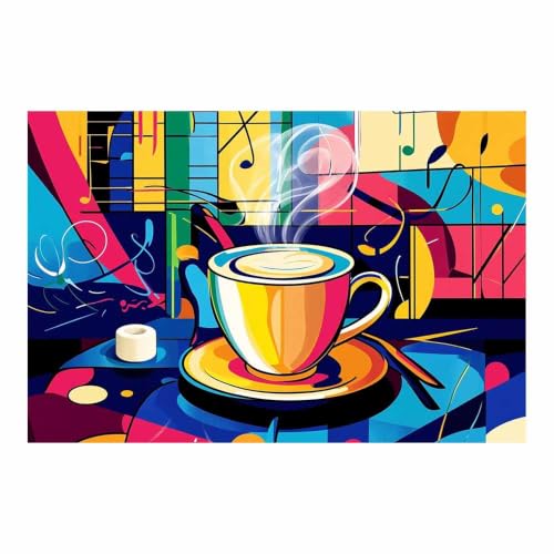Abstrait sur toile graffiti musical 60x90cm impression haute définition sans cadre jaune