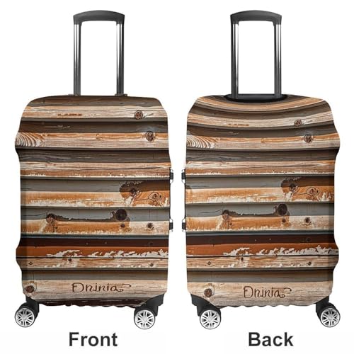Wooden Board Arrangement Luggage Cover Elastic Suitcase Protector Case Anti-Scratch Washable Baggage Covers Protector For Traveling, Aircraft Consignment XL3