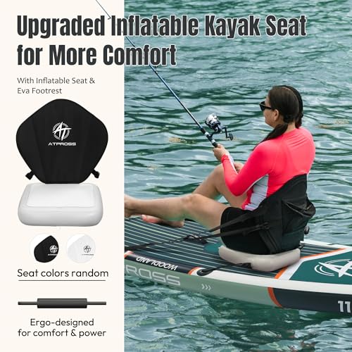 ATPROSS 12\'x36 Inflatable Paddle Board, 500lbs Extra Wide Stand Up Paddleboard for Adults with Premium SUP Accessories Kit & Backpack, Blow Up Kayak Non-Slip Stable Deck Boat for Yoga Fishing Surf - Thumbnail 3