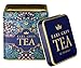 New English Teas Victorian Garden Tea Tin with 32 English Breakfast Teabags – Tapestry Inspired Tin with Decorative Pink Florals (Earl Grey)