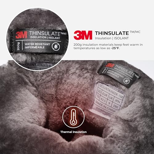 NORTIV 8 Men's Waterproof Hiking Winter Snow Boots Insulated Fur Liner Lightweight Outdoor Tall Boots2