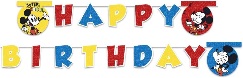 Mickey Mouse Happy Birthday garland