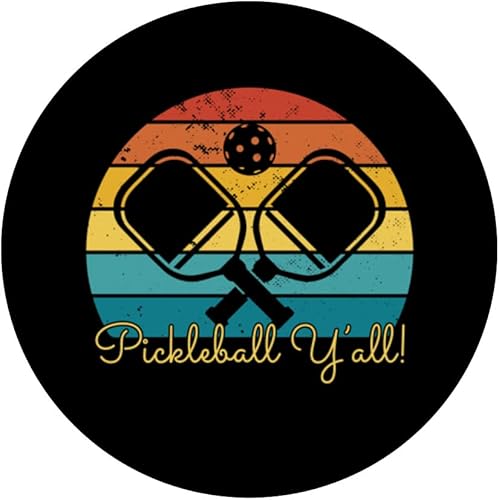 Miniatura 3 de PICKLEBALL Y'ALL Funny Paddle Ball Pickle Sunset Meme PopSockets Swappable PopGrip