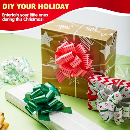 image for JOYIN 24 PCS Christmas Wrap Ribbon Pull Bows (5