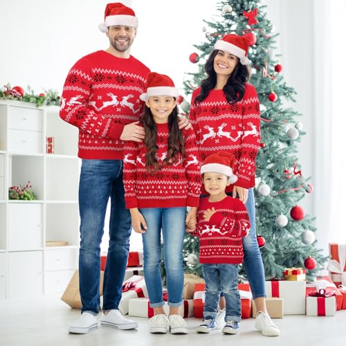 Xaatren Matching Family Reindeer Fair Isle Christmas Sweater - Image 3