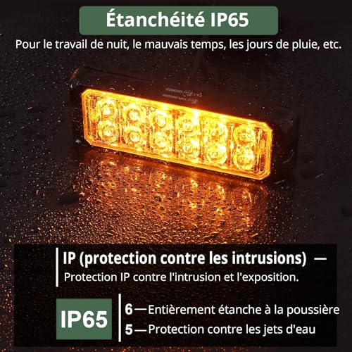 Luz Intermitente Estroboscopio IP65 Impermeable 8 Modos Alerta EYPINS 3