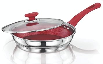 Ethical KITCHENART Stainless Steel Fry Pan (Red)