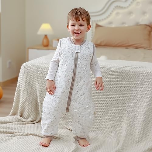 MIKAFEN Baby Winter Sleeping Bag with Feet,Cotton Kids Sleeping Bag 2.5Tog with Legs, Kitten 90cm/3-4years - Image 2