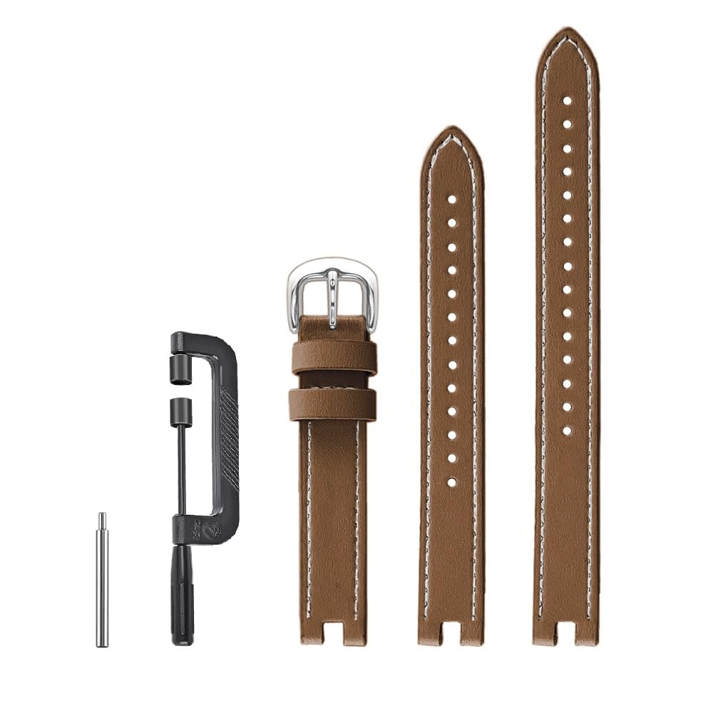C2D JOY DuiGong Compatible with Garmin Lily Bands Replacement, Leather Strap with Unique Screwdriver S/M & M/L