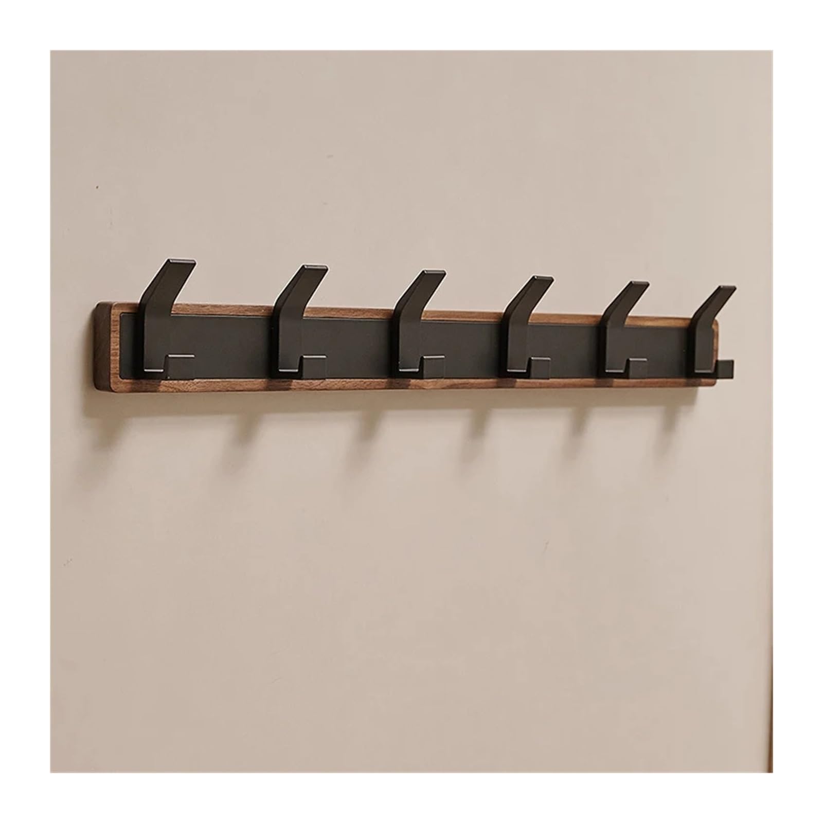 VMDVBNA Coat Hangers Wood Wall Hook, Hanging Coat Rack for Bathroom, Kitchen, Bedroom, Hallway(6 Hooks)