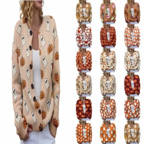Halloween Cardigan Sweaters For Women Fall Fashion 2026 Long Sleeve Tops - image 1