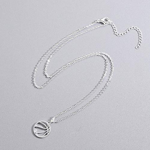RTY Minimalist Hollow Basketball Pendant Necklace for Teens Sports Lover Friendship Gift2